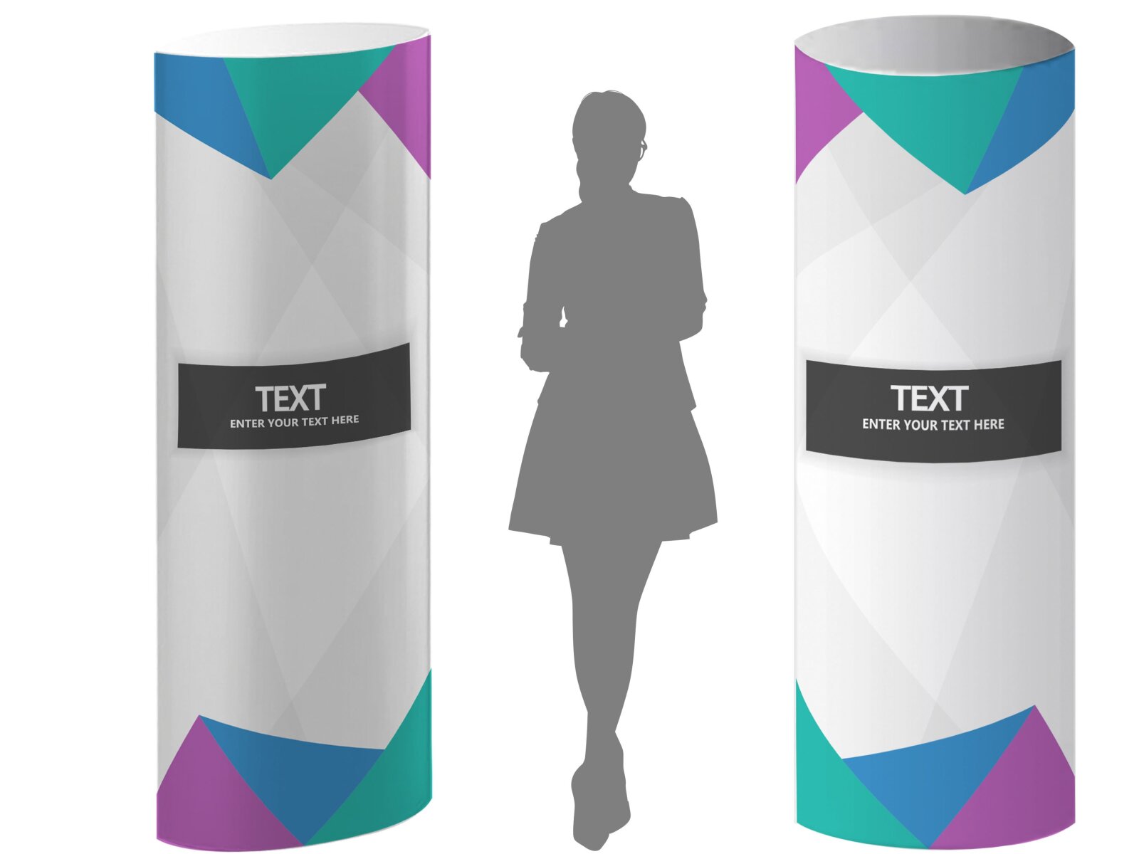 Totem ovale in cartone x-large personalizzato