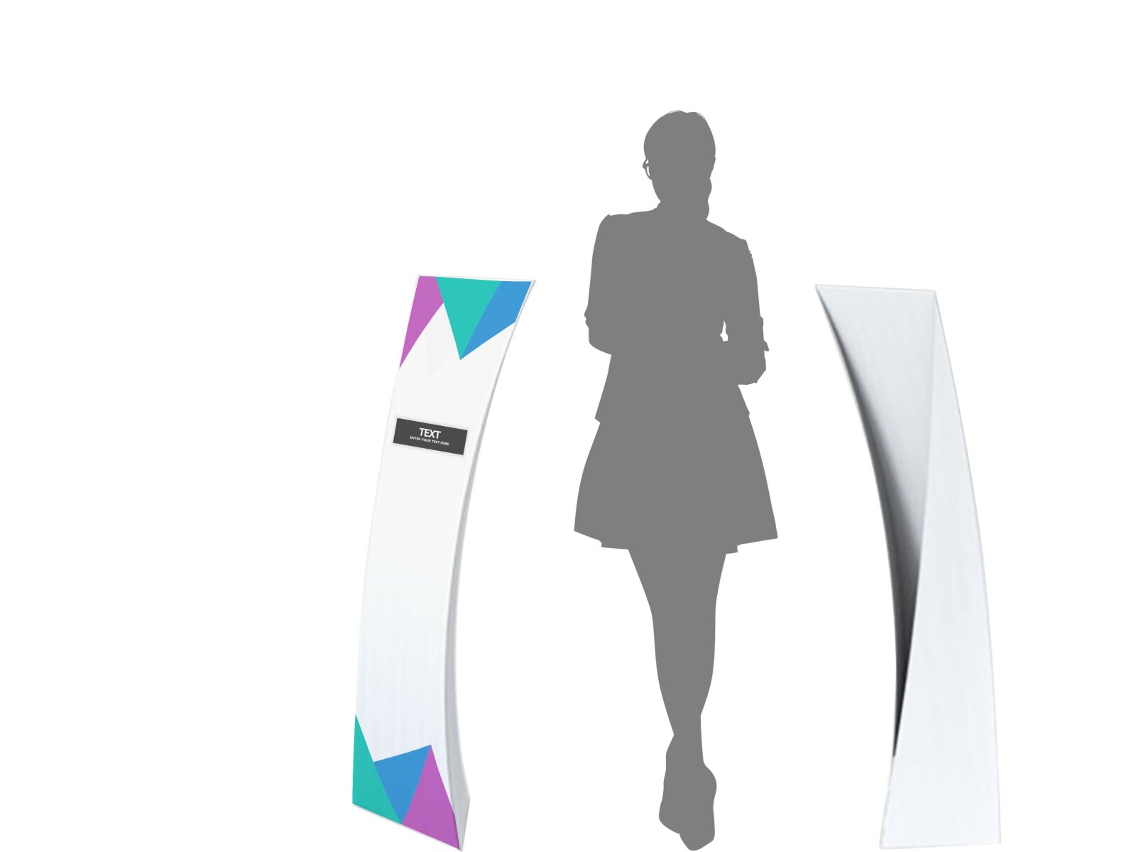 Totem pubblicitario in polionda curvo small