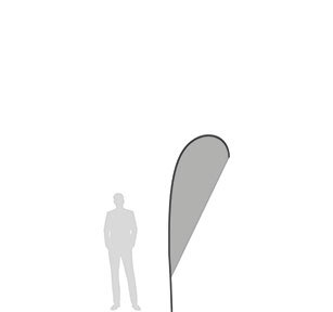 Bandiera a Goccia Medium - Altezza Totale 256 cm